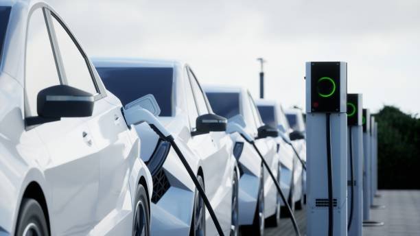 Bornes de recharge de véhicule électrique.